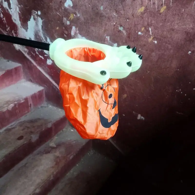 Halloween Pumpkin And Skull Candy Bag Hand Trick Or Treat Bag For Kids Spooky Party Halloween Props