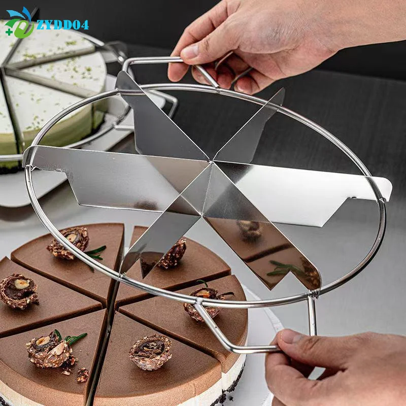 

●1PCS Stainless Steel Pizza Pie Divider Cake Portioner 4/6/7/8/9/10 Slices Slicer Pastry Portion Marker Kitchen Baking Tool