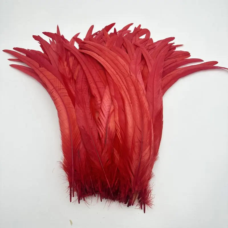Rooster Tail Feather 25-40CM 100pcs DIY Clothing  Jewelry Accessories Wedding Party Supplies Performance Dance Carnival