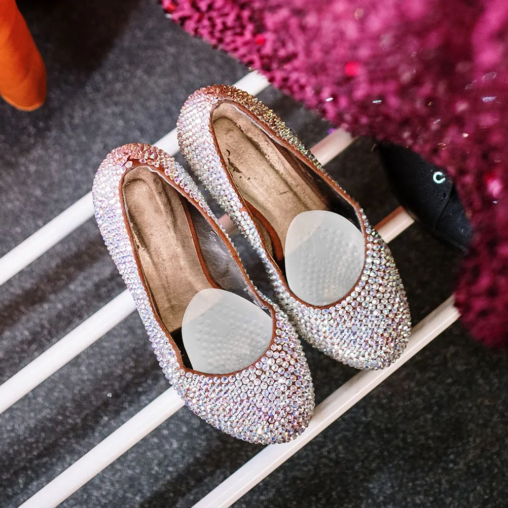 

3 Pairs High Heel Insole Front Foot Pads Women's Pumps Heels Skin-friendly Insoles Gel Anti-slip Orthotic Miss