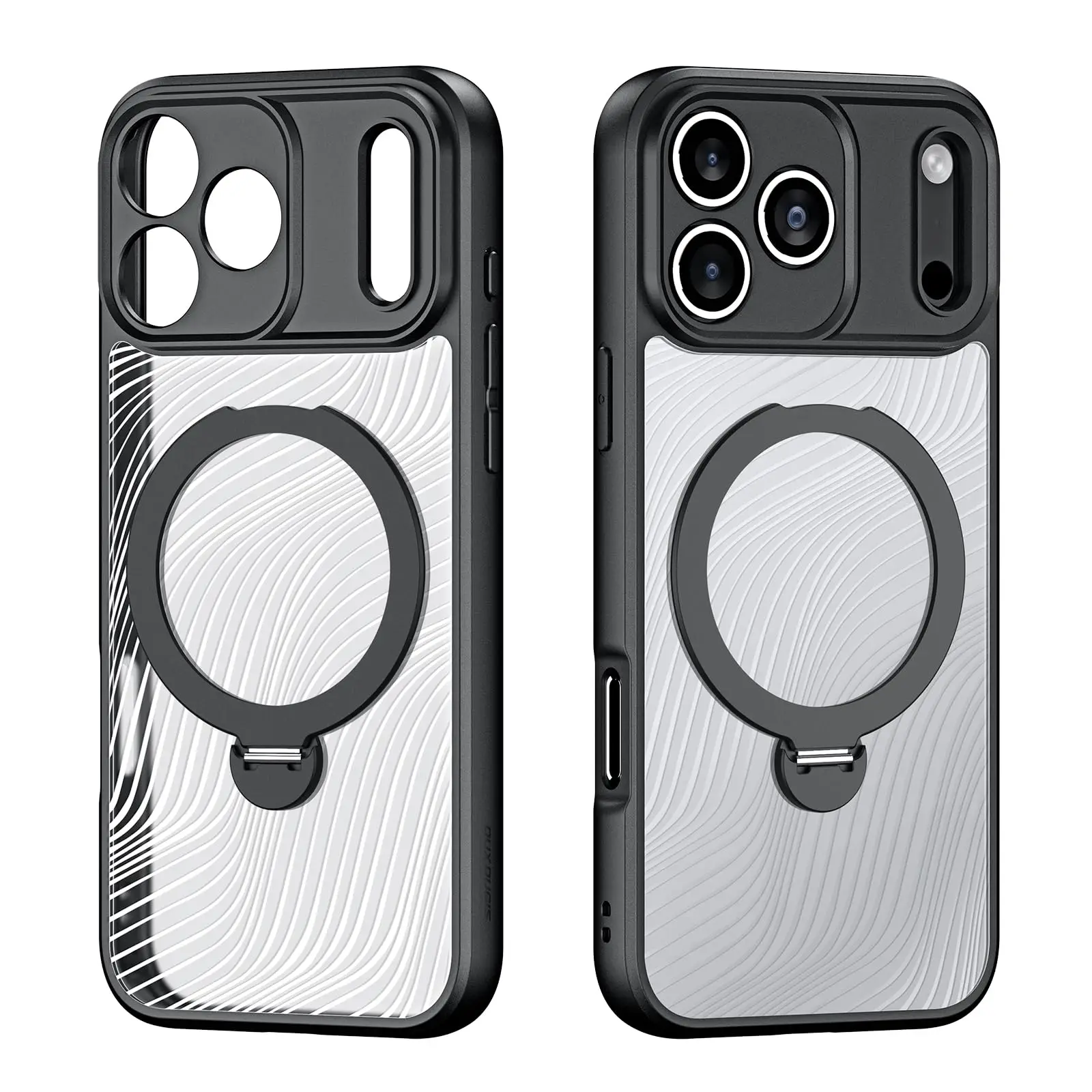 

Магнитный прозрачный чехол для iPhone 17 ProMax/Pro/Air/17 с беспроводной зарядкой, ударопрочный, не желтеет, с защитой от отпечатков пальцев, с подставкой
