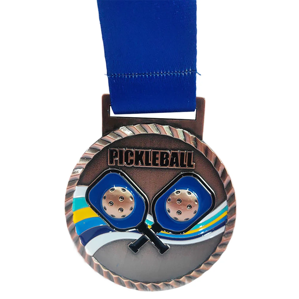 Medaliki do pickleballa 6,8 cm, złote/srebrne/brązowe, metalowe medale dla zwycięzców, medale nagrody do pickleballa na zawody sportowe.