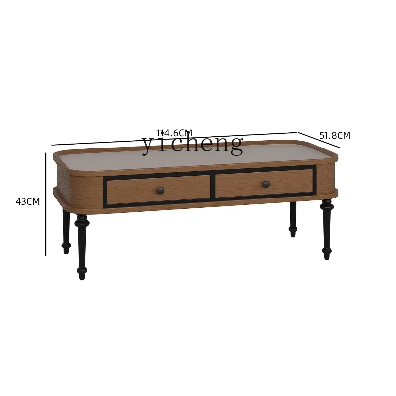 

XL coffee table art line small apartment household living room sofa tea table movable small table