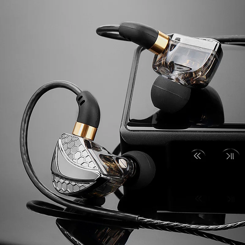 QKZ Hi6T: auriculares con cable para uso intraauricular, conector de 3,5 mm, graves potentes, diseño deportivo y micrófono, ideales para teléfonos móviles, transmisiones en vivo y juegos.