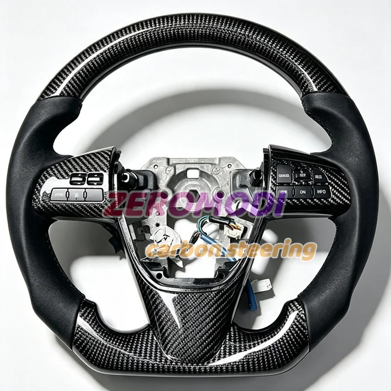 Real Carbon Fiber Perforated Leather Steering Wheel Replacement For Mazda 3 Mazdaspeed 3 Mazda3 2008-2013 Custom Racing Sport