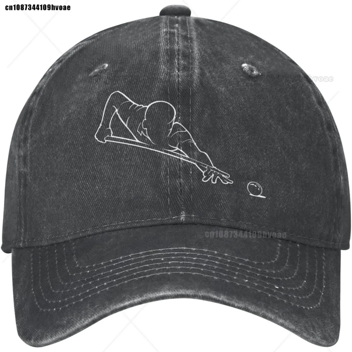 Retro Vintage Pool Billiard Players Baseball Caps Distressed Washed Hat Adjustable Black Dad Hats