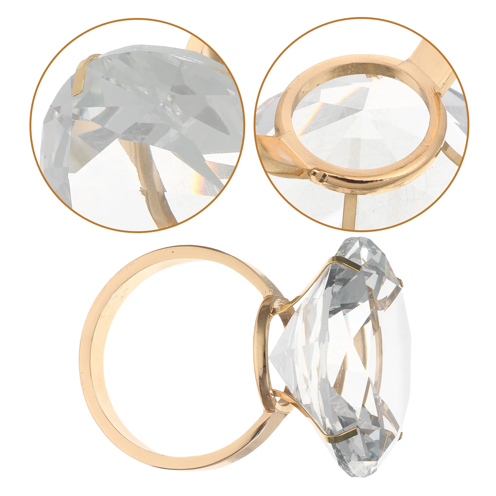 

Desktop Ornament Anniversary Party Simulated Rings Props Engagement Decorations for Women Fake