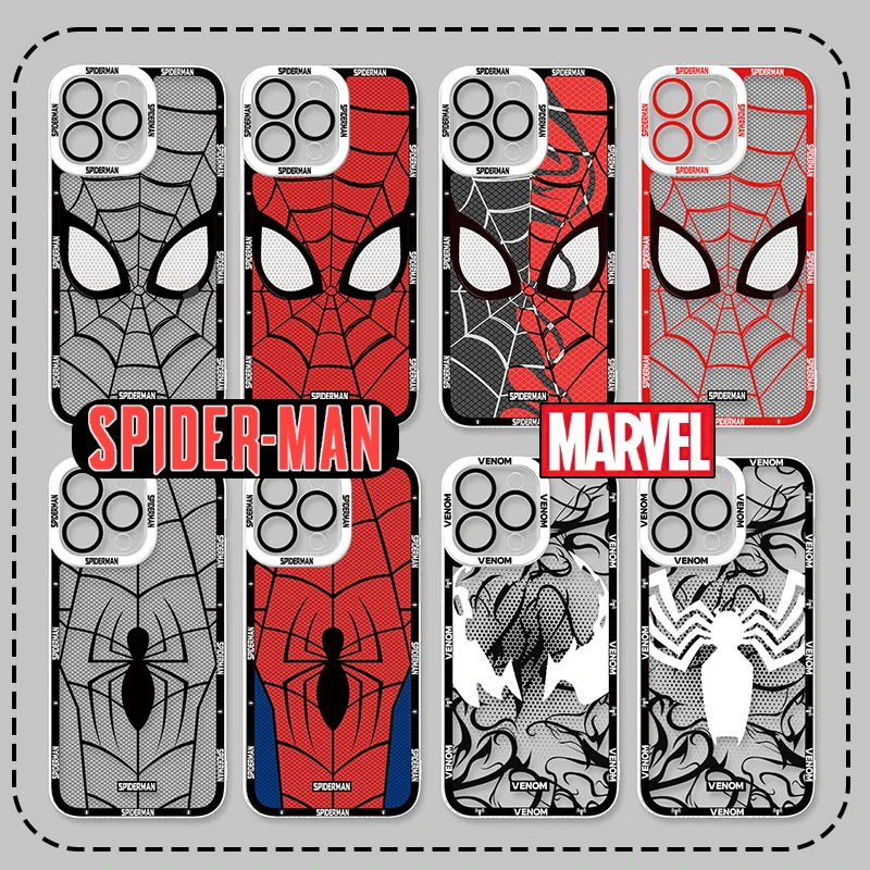 Cool Spidermans Hot Phone Case For Xiaomi Mi 15T 11 11T Poco F7 F5 X7 X6 X5 M7 M4 Pro NFC Lite GT Pro 4G 5G Transparent Soft TPU