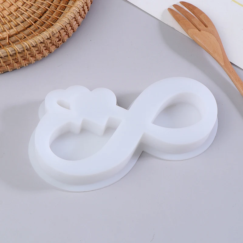 Hollow Love Plaster Decoration Mold DIY Handmade Ribbon Heart Shape Candle Gypsum Silicone Mold Valentine's Day Gift Home Decor