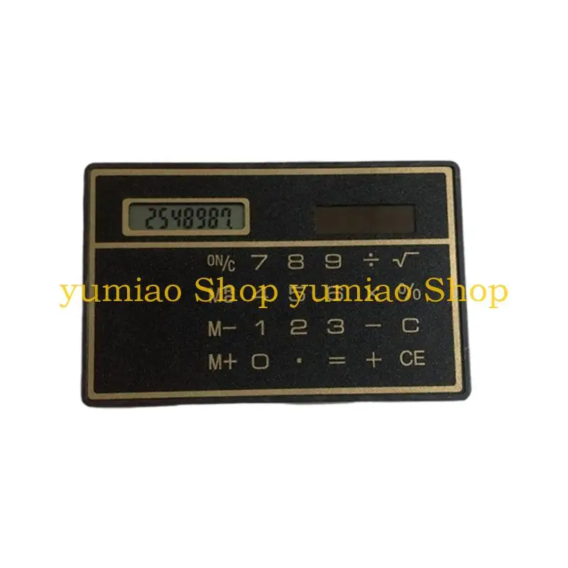 

587B Тонкий размер кредитной карты Солнечный калькулятор портативный 8 -цифровый дисплей легкий ABS Plastic для использования в