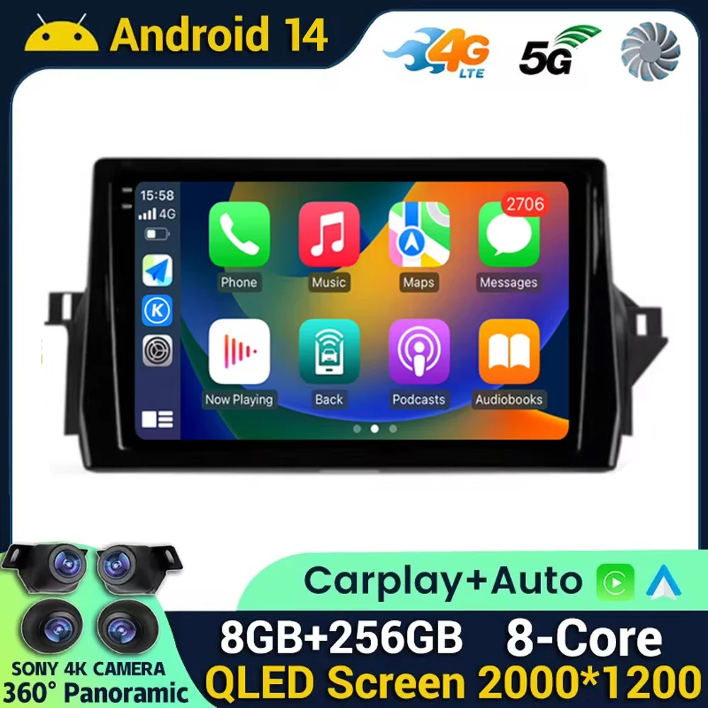 

Android 14 Carplay Auto Car Radio For Toyota Camry VIII 8 XV70 2020-2021 Multimedia Video Player Navigation GPS Stereo Head Unit