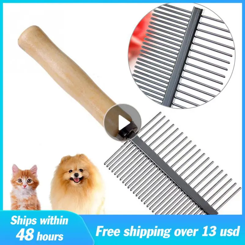 Pet Grooming Tool Easy Knot Removal Versatile Grooming Tool Dog Cat Comb Effective Detangling Long Curly Haired Animals