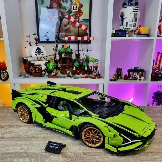 In Stock 3696PCS Lamborghinied Building Blocks Technical Car Model Compatible 42115 SIAN Roadster Bricks Boys Toys Gifts