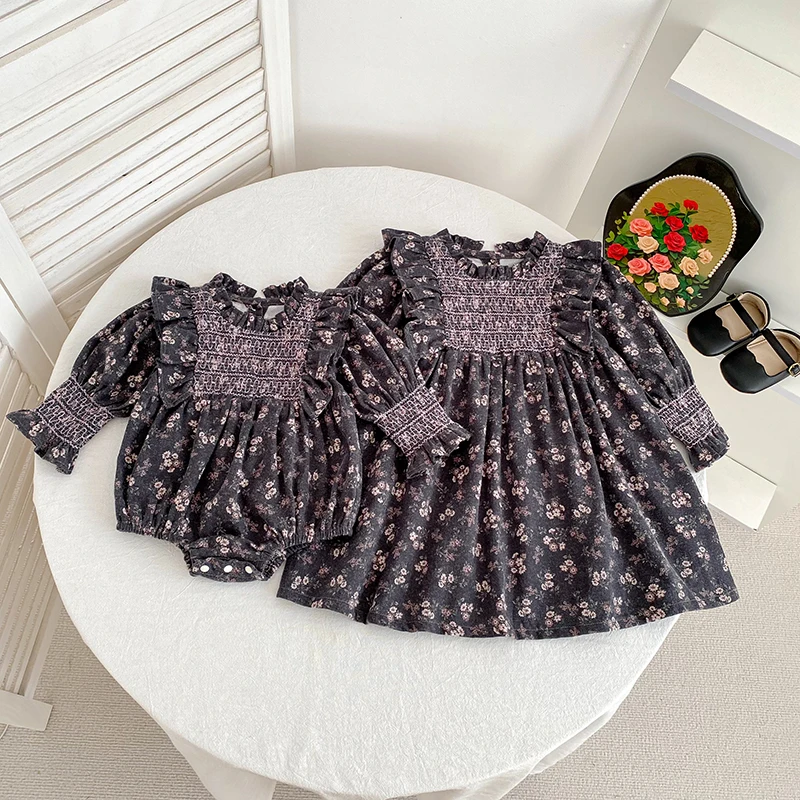 2026 Neu 0-24M Frühling Kleinkind Mädchen Strampler Langarm Baumwolle Bestickt Da Lan Baby Mädchen Overall Kinderkleidung – Detail 18