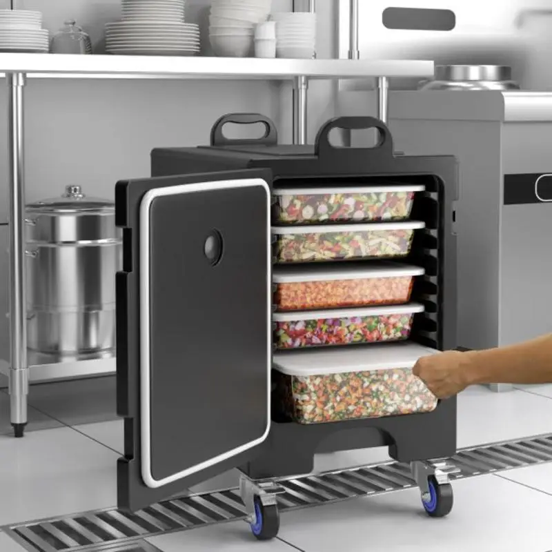 

81 Quart Capacity End-loading Insulated Food Pan Carrier with Wheels