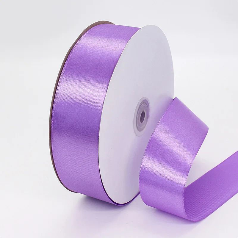 Purple Satin Ribbon 6-10-15-20-25-40-50mm DIY Handmade Clothing Sewing Material Gift Packaging Tape Christmas Party Decor