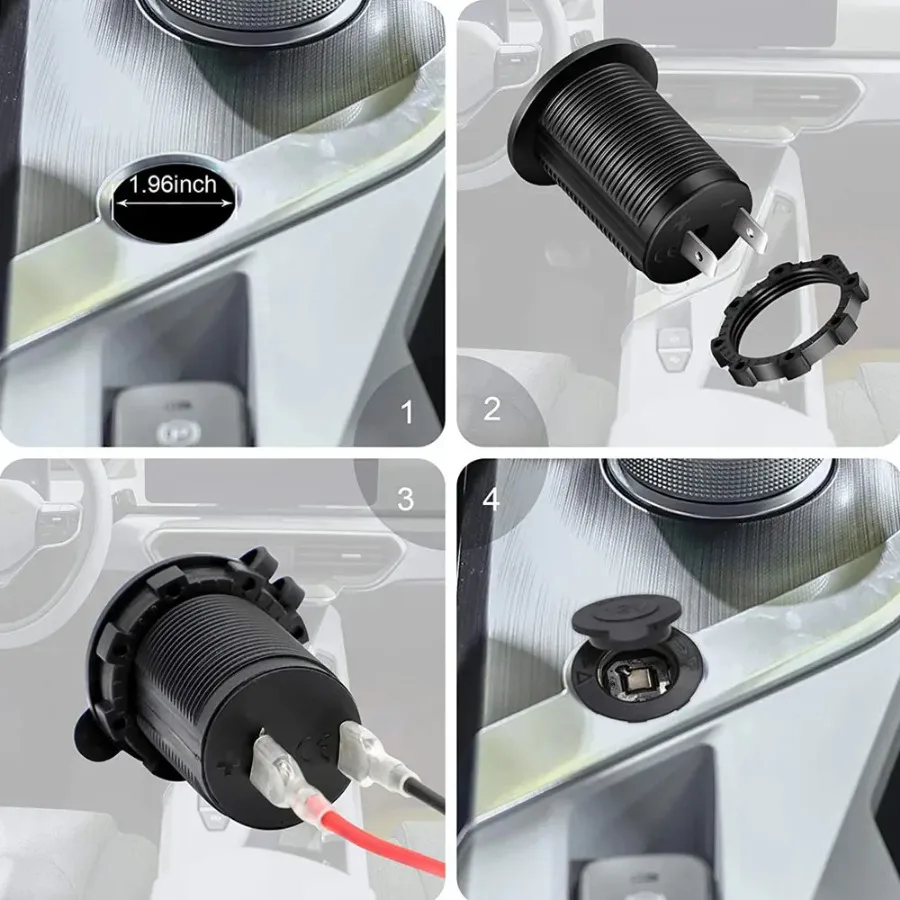 

Car Cigarette Lighter Socket Car Accessories Hot 12V Waterproof Dustproof Auto Boat Motorcycle Tractor Power Outlet Receptacle