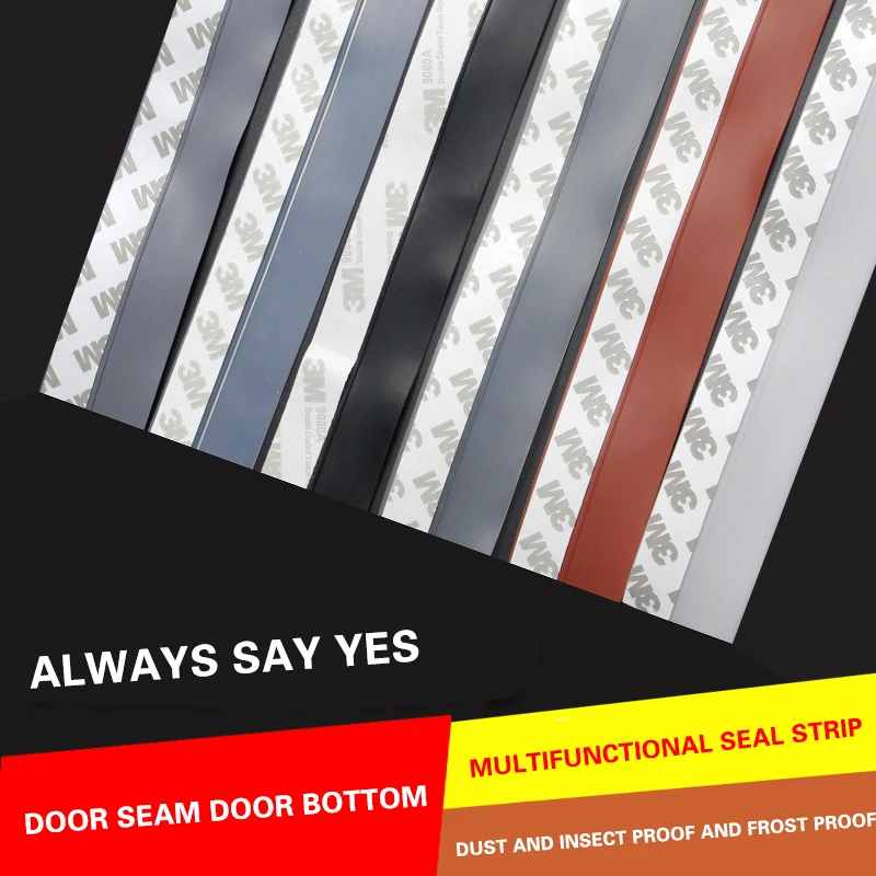 3M Tape Door Bottom Auto-adesivo Seal Strip Window Rubber Seal Weatherstrip Windproof Dust Windshield Self Adhesive Sealing Tape