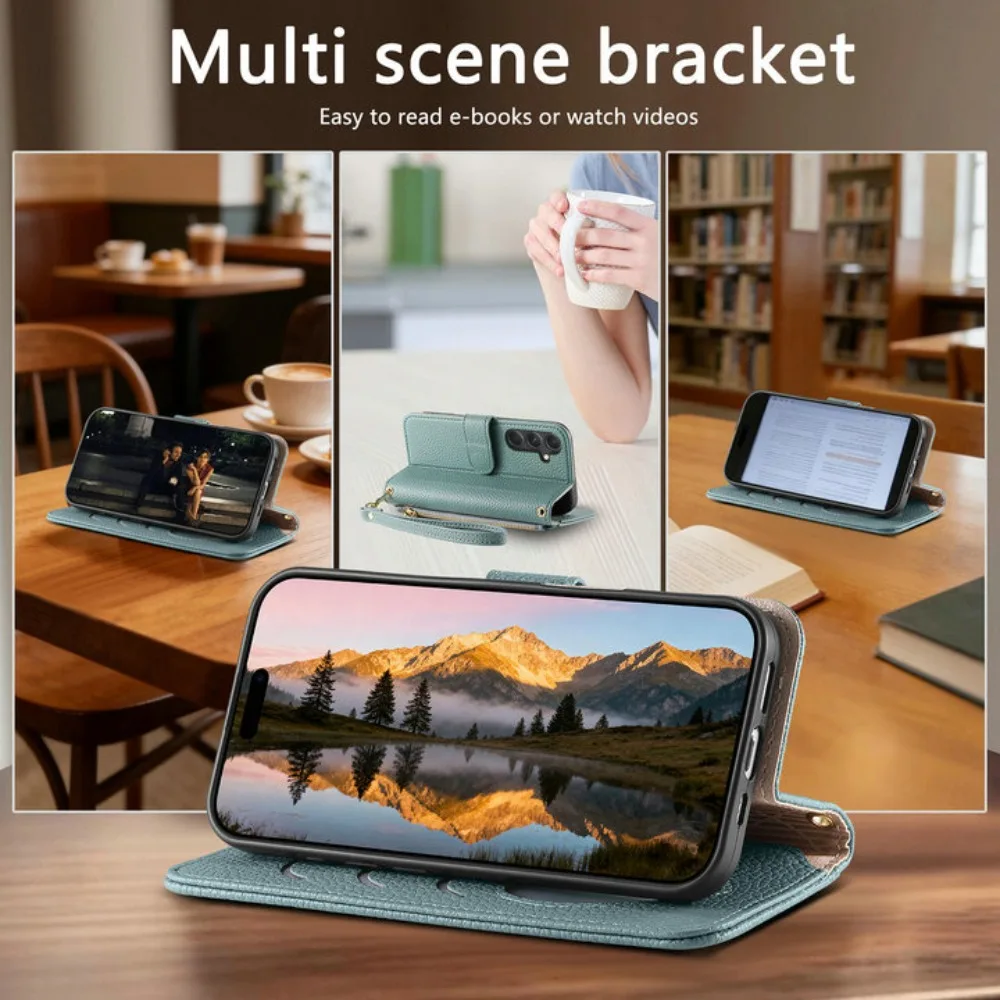 A57 A 37 17 07 16 26 36 A56 5G Crossbody سستة محفظة جلدية حقيبة لهاتف سامسونج جالاكسي A06 A16 A26 A36 A56 A07 A17 A37 A57 غطاء