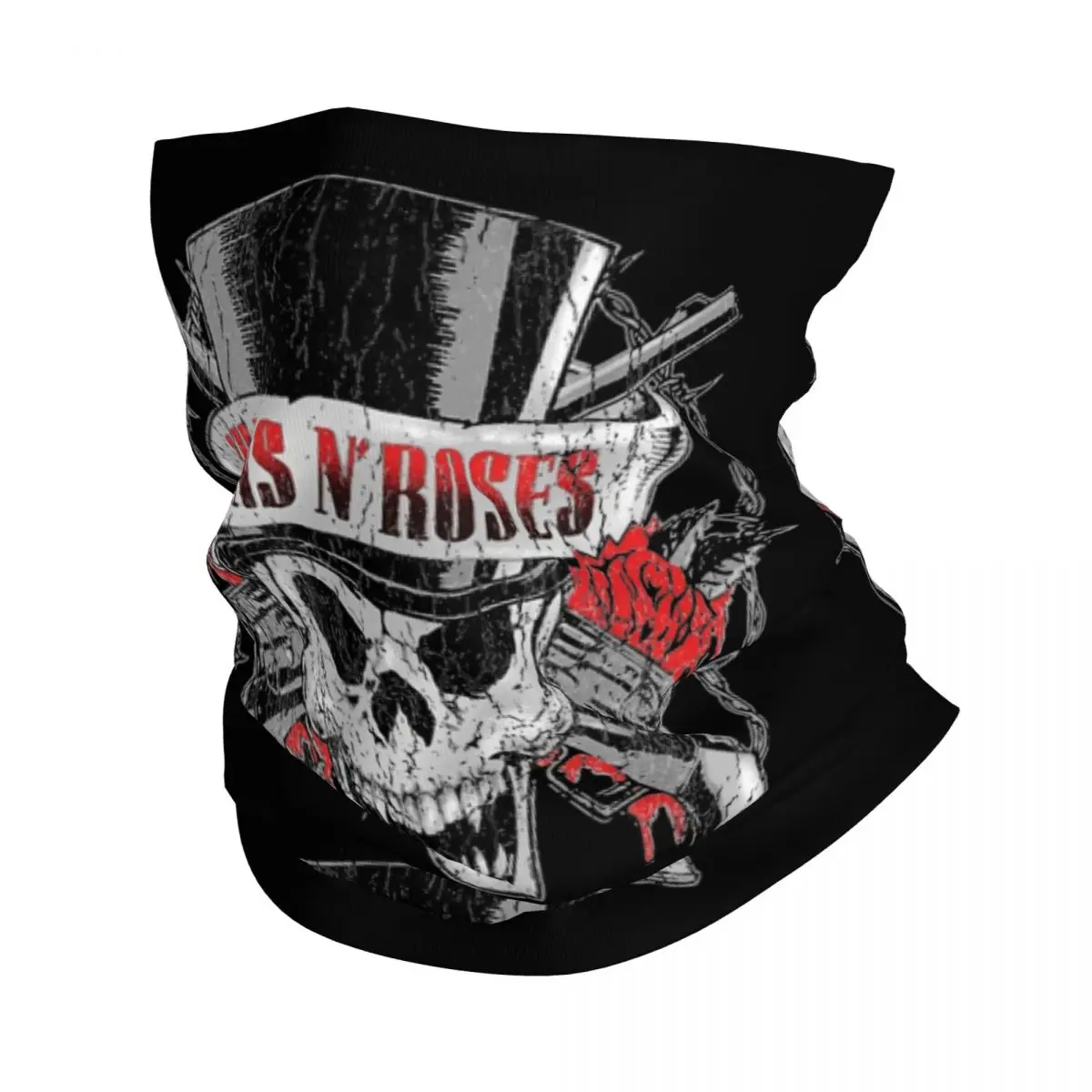 

Guns N Roses Hat Skull Bandana Neck Gaiter Printed Balaclavas Wrap Scarf Multifunctional Headband Running Adult Breathable