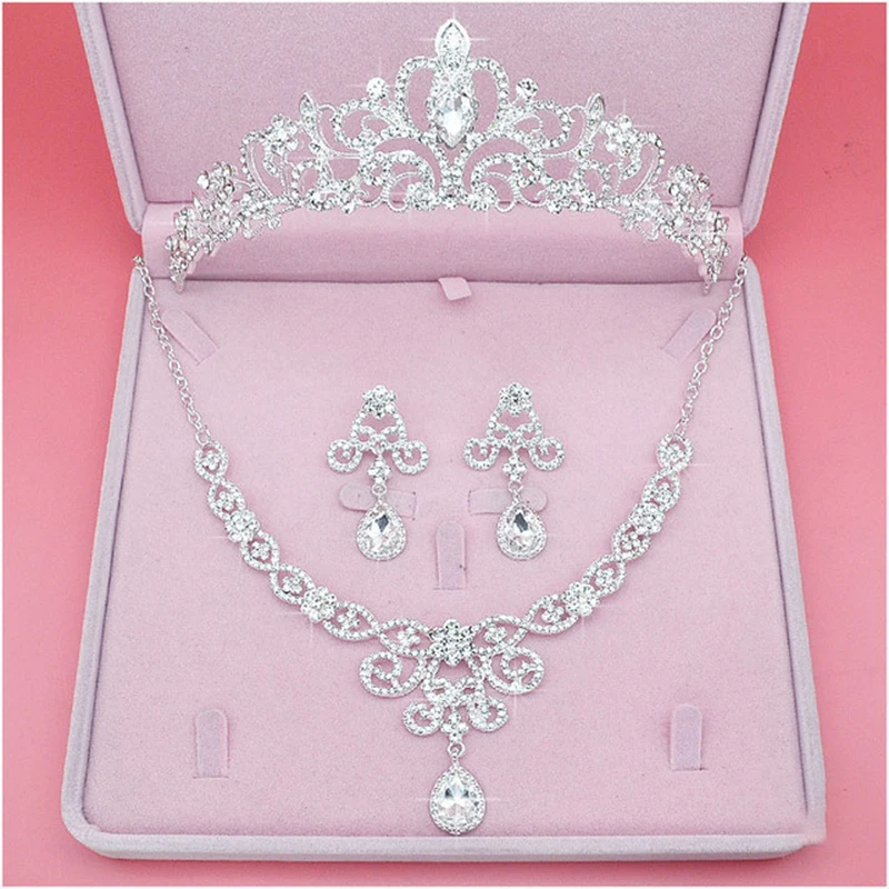 Set di corone per copricapo da sposa Itacazzo, diademi nuziali classici da donna color argento