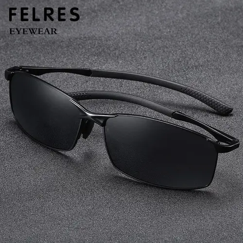 Imagen 2 del producto Gafas de sol ovaladas de Metal para miopía, gafas de sol clásicas polarizadas para conducir, gafas de sol graduadas con dioptrías negativas-0,5 a-4,0