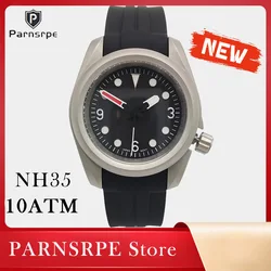 38mm Diving Mechanical Men's Watch NH35 Automatic Movement 200m Water Resistant AR Coated Sapphire Crystal Rubber Watch
