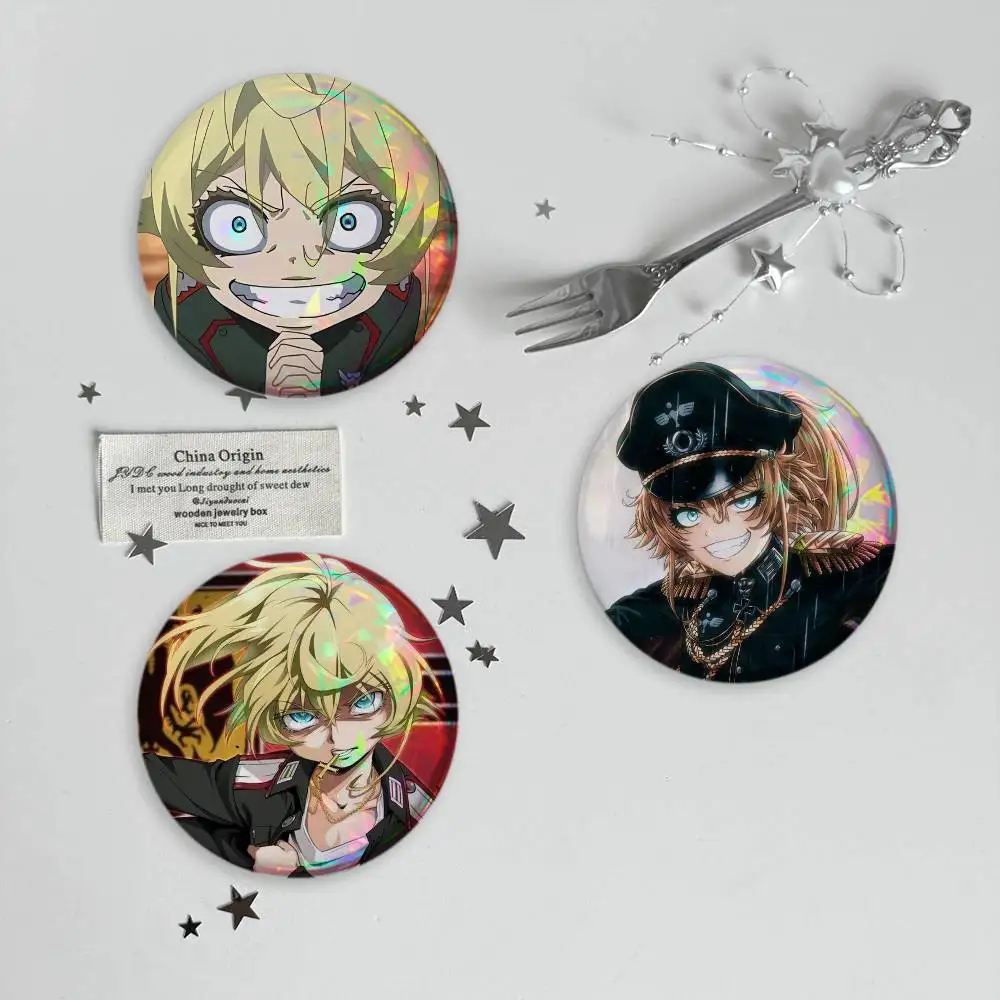 the saga of tanya the evil Tanya Degurechaff Anime Brooches Cartoon Badge Pins Backpack Hat Accessories Friend Gift