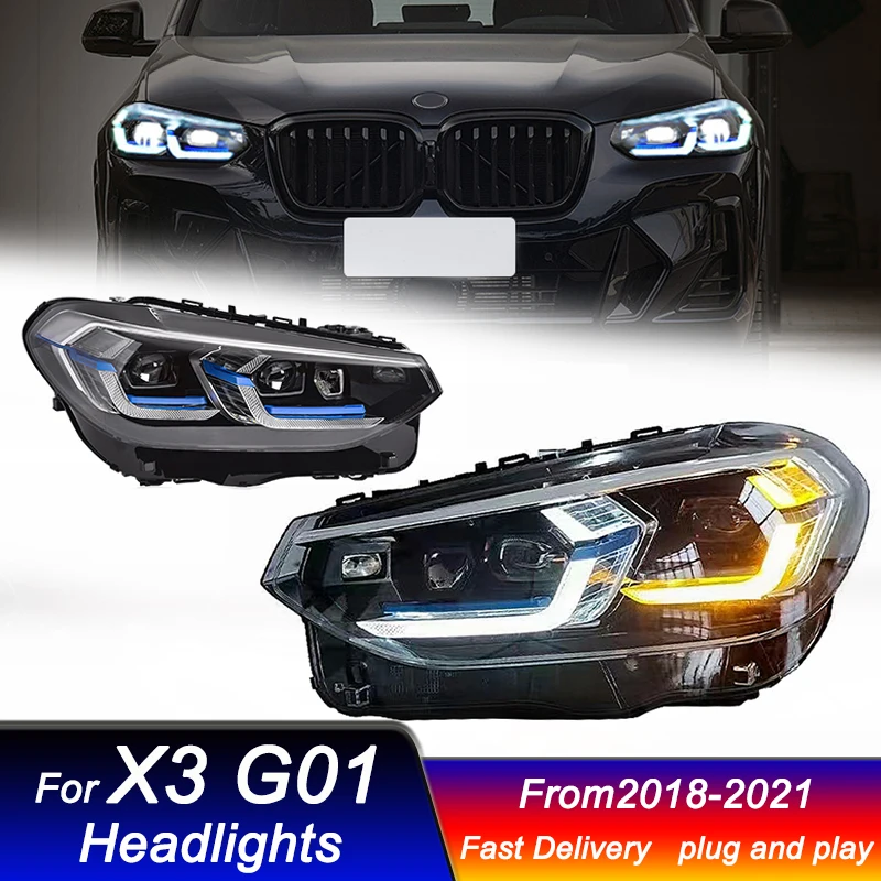 Car styling Headlights for BMW X3 G08 2018-2021 new style full LED DRL Dynamic Signal Head Lamp Bi Xenon Beam Headlamp Accembly