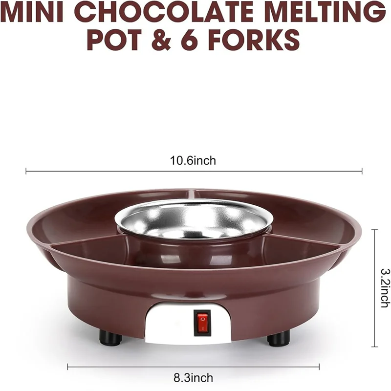 【Prijs-Drop!】10Oz Elektrische Chocolade Smeltkroes MINI Leuke Fondue Fontein Warmer Machine Voor Melk Chocolade Kaas Boter