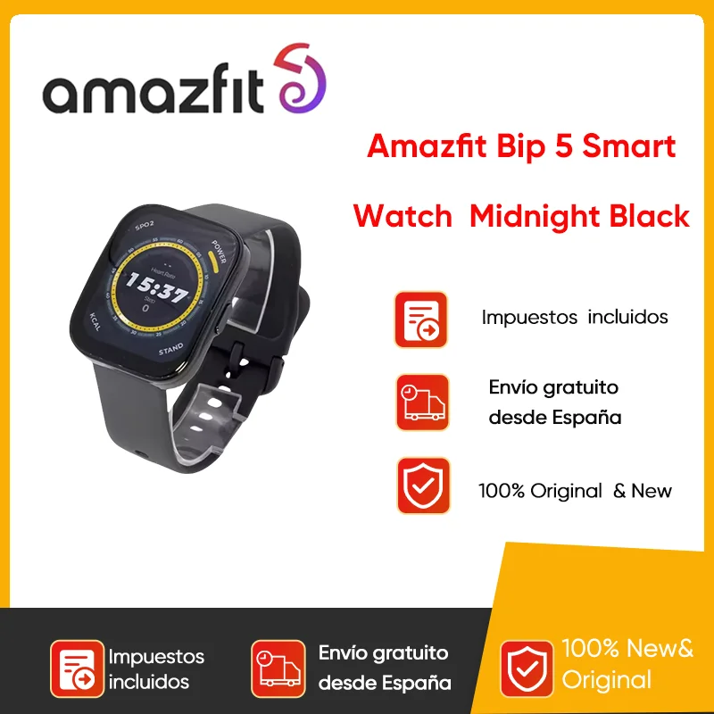 Amazfit-Montre connectée Bip 5 pour hommes et femmes, écran de 1.91 pouces, 120 + modes sportifs,