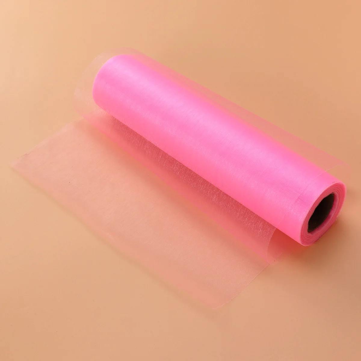 

1 Roll Wedding Tulle Fabric Pink Sheer Gauze Roll For Diy Decoration Organza Cloth Bouquet Wrap Party Home Decor Craft Sewing