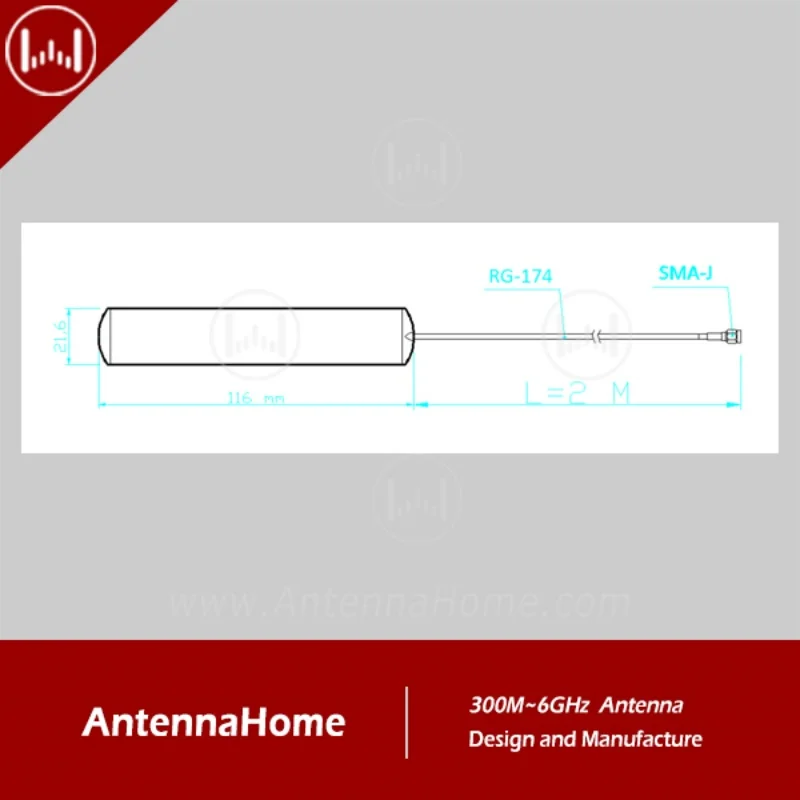 AntennaHome Plaster Antenna,Telecommunication equipment for 2G/3G/4G,NB-IoT,CAT.1&4, Remote /Transfer /Recciever AH3G.403