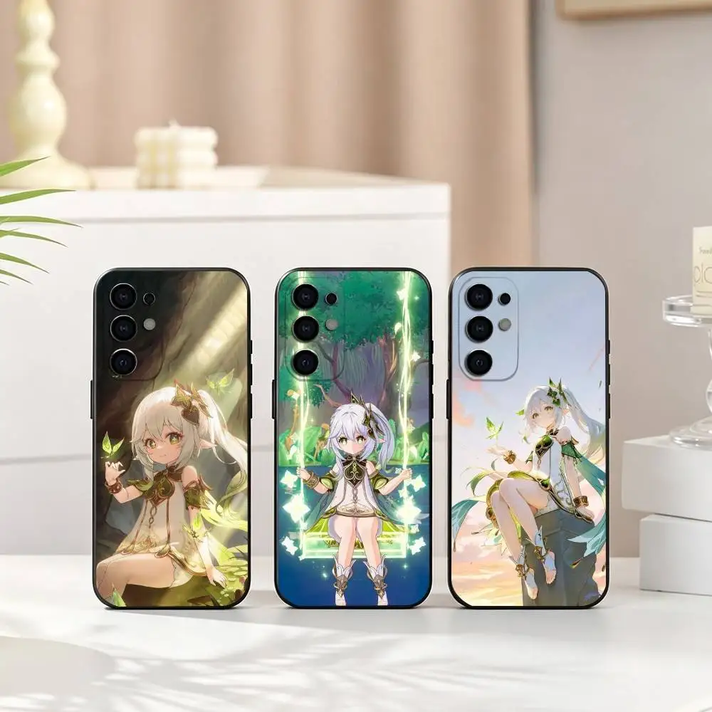 Genshin Impact Nahida Gift Phone Case Black Silicone Soft For Samsung S25,S24,S21,S22,S23,S30,Ultra,S20,Plus,Fe,Lite