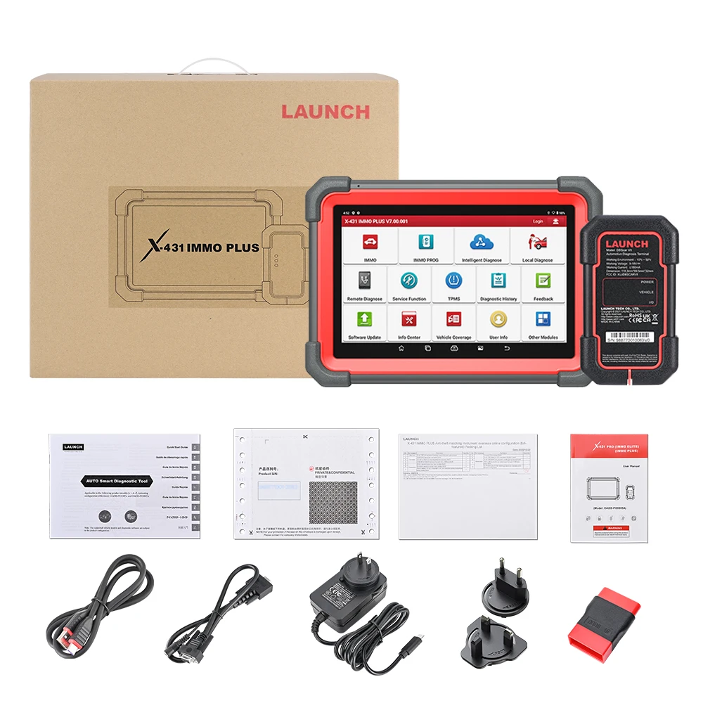 Picture 5: Newest LAUNCH X431 IMMO Plus Key Programmer Car Diagnostic Tools Auto OBD2 Scanner ECU Coding Active Test Better X431 IMMO ELITE