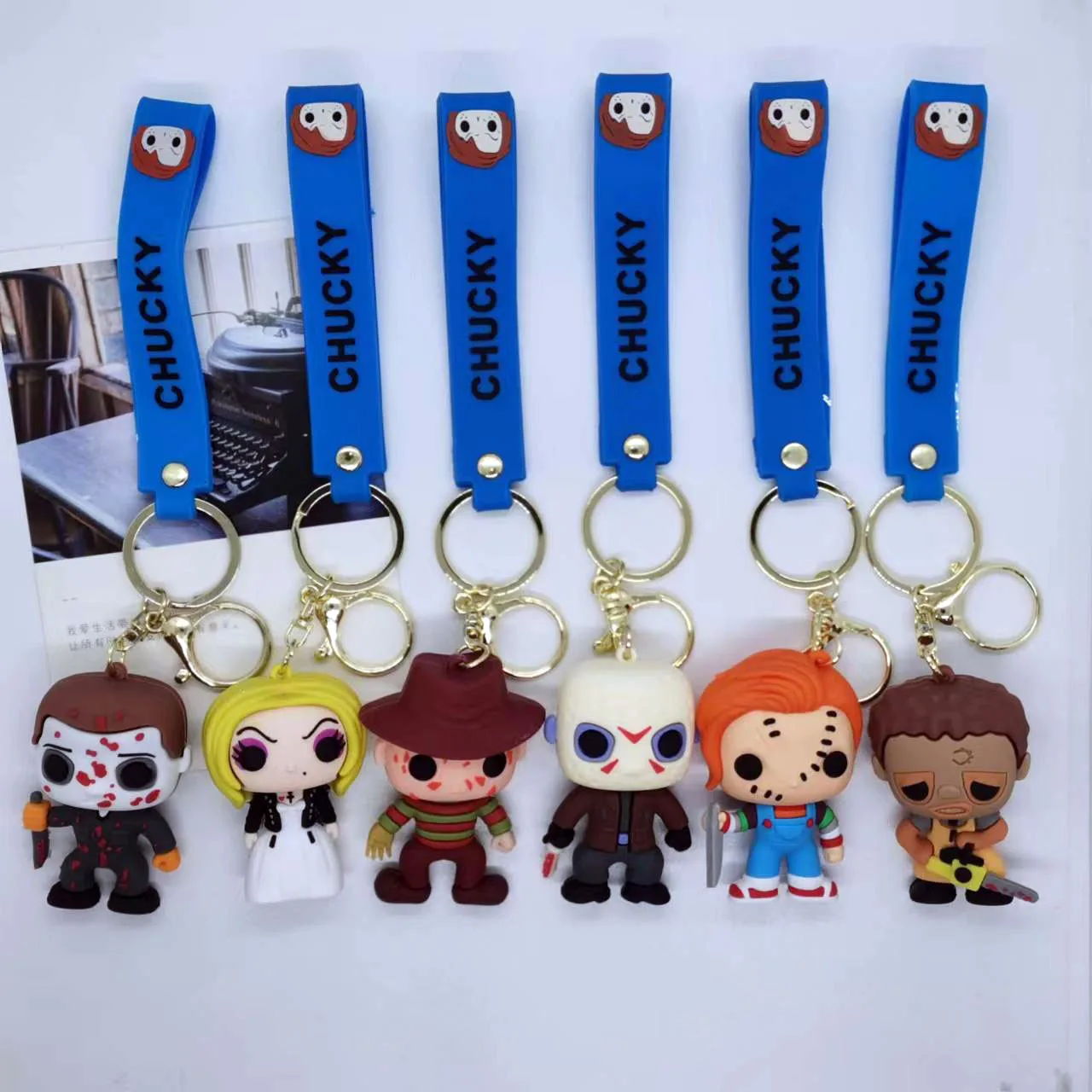 

Cross Border New Creative Cartoon Christmas Scary Night Keychain Car Keychain Accessories Gift Wholesale Toy Anime Cartoon Frind