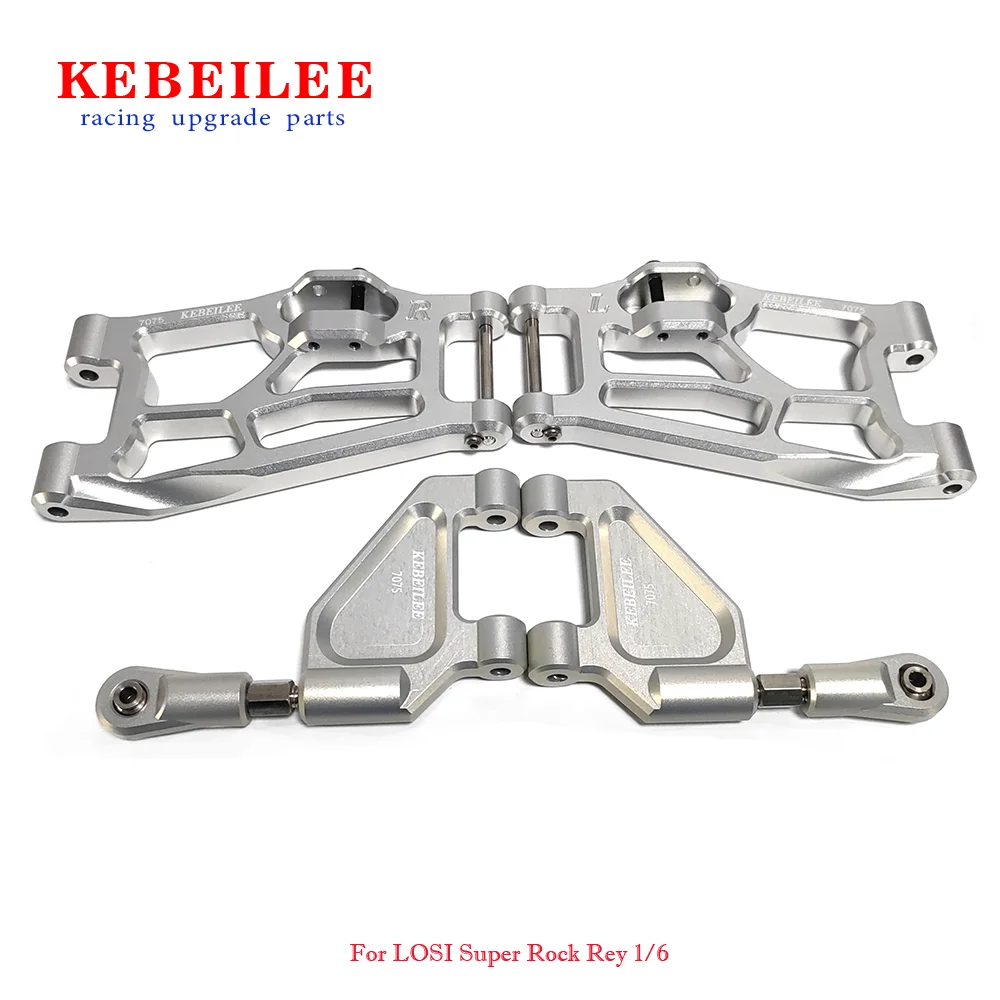 

KEBEILEE CNC Alu7075 Front Upper&Lower Suspension Arms Upgrade LOSI Super Rock Rey 1/6