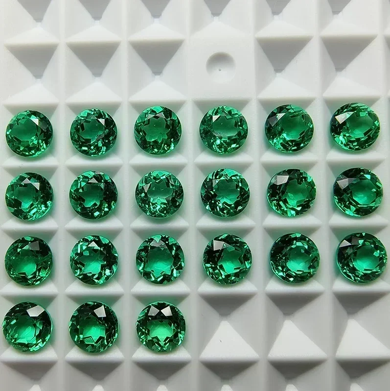 

Top Hydrothermal Columbia Lab Grown Emerald Round Cut Loose Synthetic Diamond with AGL Certificate Charms Beads for DIY Jewelry