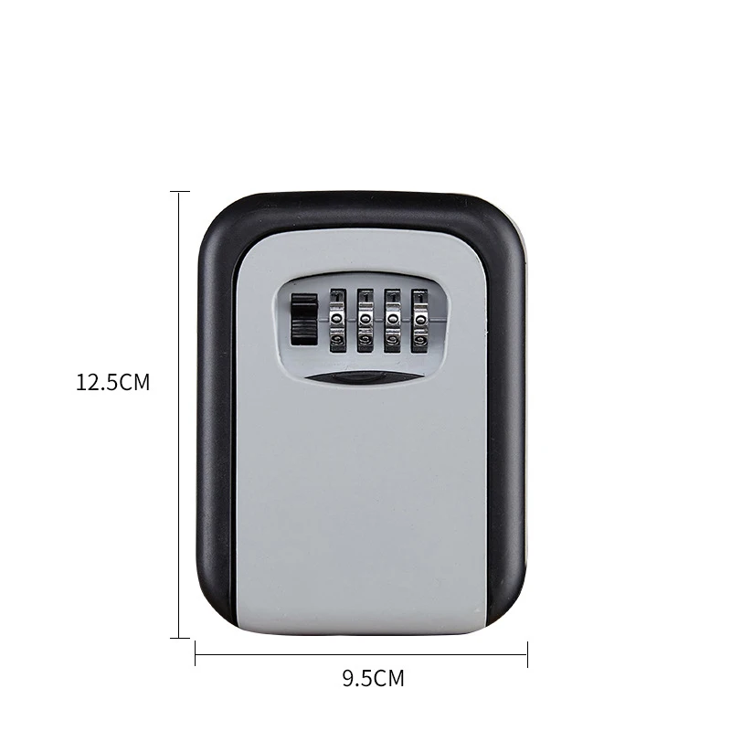 Metal Material Outdoor Wall Mount 4 Digit Password Lock Storage Key Anti Theft Safe Box