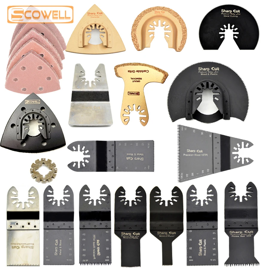 

43 PCS Oscillating Saw Blades Kit DIY Tools Multimaster Renovator Tools Blade Plunge Multi Tool Saw Blade With Starlock Adapter