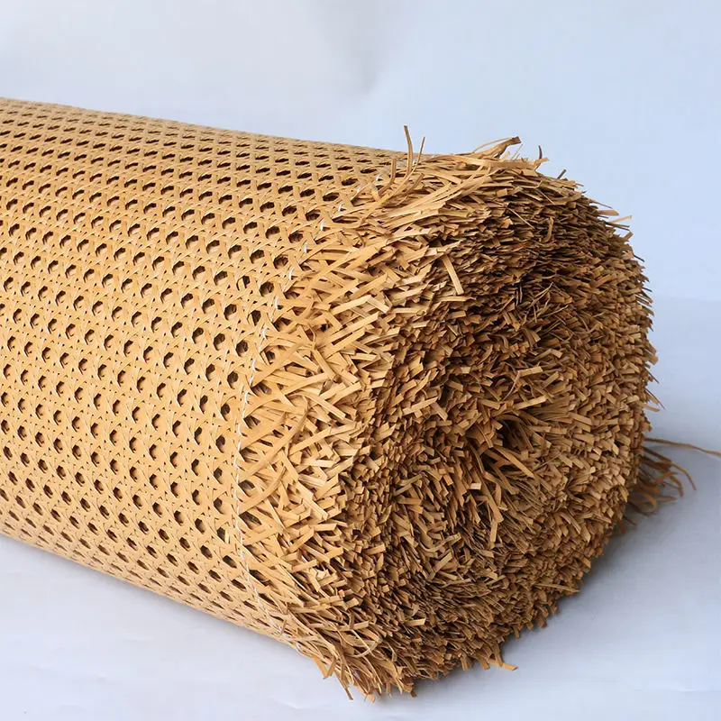 Rotolo di tessitura in rattan di plastica PE 40CM / 45CM di larghezza Foglio di vimini di canna per materiale di riparazione di mobili da tavolo per