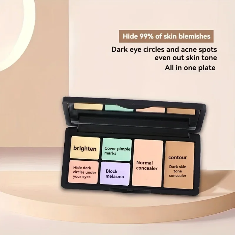 6-kleuren crème concealer blush palet kleurcorrigerende matbruine contour foundation combinatiedoos voor make-up