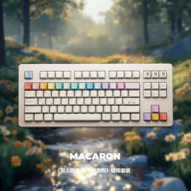 Macaron color scheme Keycap Set 146Key PBT cherry Profile Keycaps  for Mechanical Keyboard Gamer Office Cutsom KeyCap