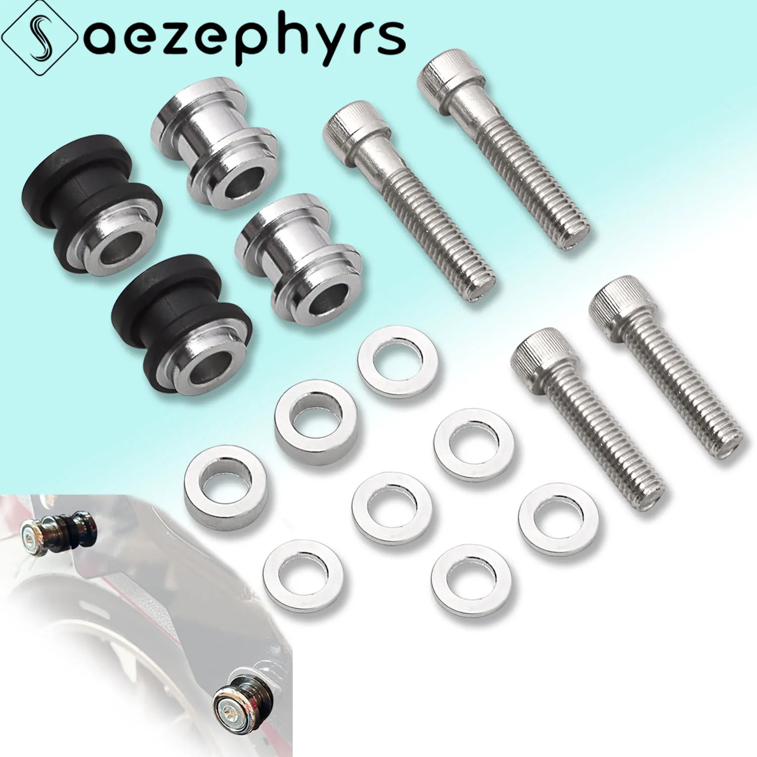 Motorcycle Sissy Bar Luggage Rack Docking Hardware Kit Screws for Harley Softail Fat Bob Low Rider FXLR Sport Glide FLSB 18-25