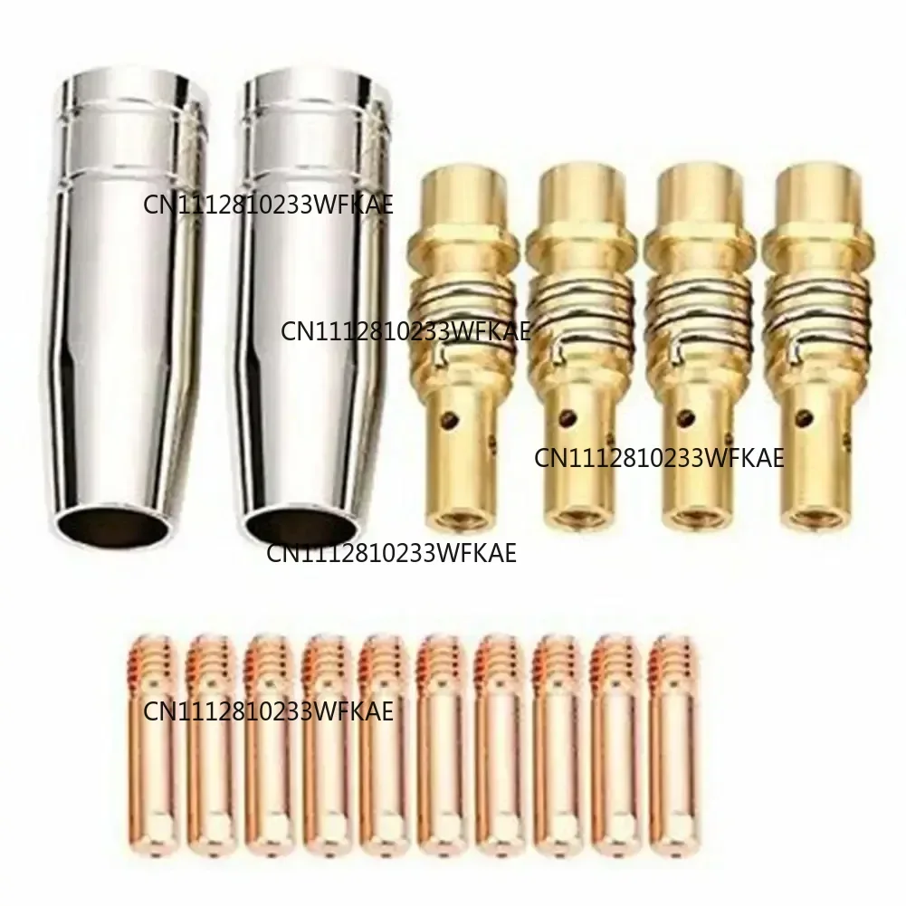 Mig Contact Tip Consumables 16PC MIG Welding MB15 15AK Contact Tip 0.8/1.0/1.2mm Welding Weld Torch Contact Tips Welding Supply