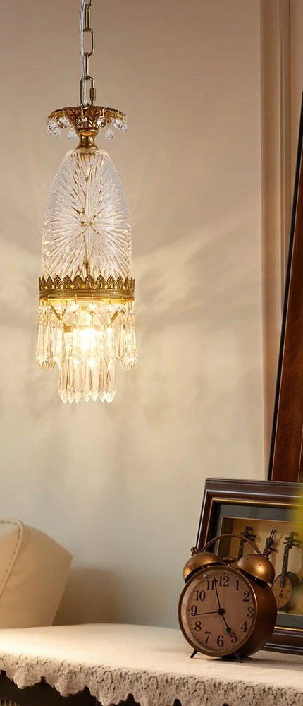 Brass Premium French Pastoral Mirror Headlamp Bedroom Bedside Lamp