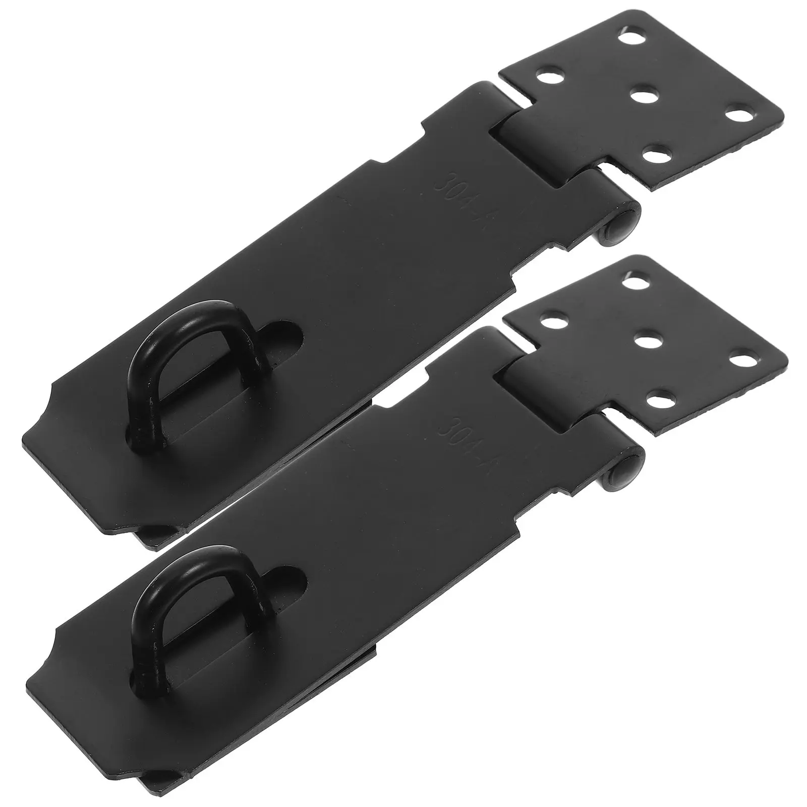 2Pcs Stainless Steel Hasp Latch Lock Compact Heavy Duty Door Bolt Latch Wear Resistant Cabinet Lock Outdoor Shed Security