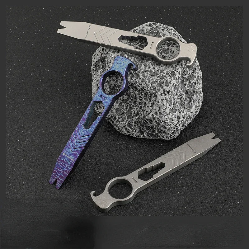 Titanium Alloy Multi-functional EDC Crowbar Screwdriver Opener Wrench Defense Self-defense Cool Stick Edc Outdoor Gadgets