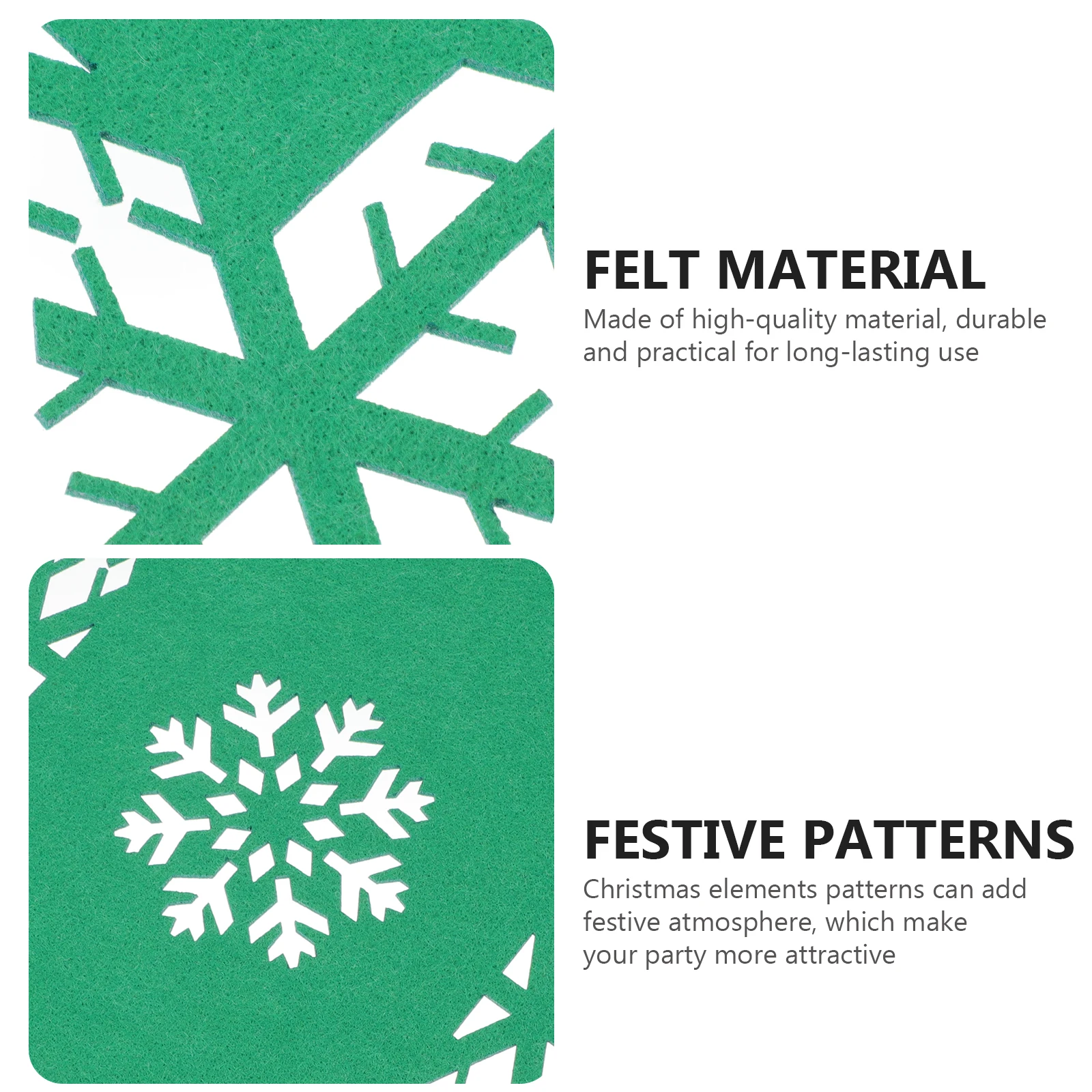 

12Pcs Christmas Placemats Decorative Placemats Heat Resistant Table Pads for Cups Bowls Holiday Table Coasters Festive Xmas