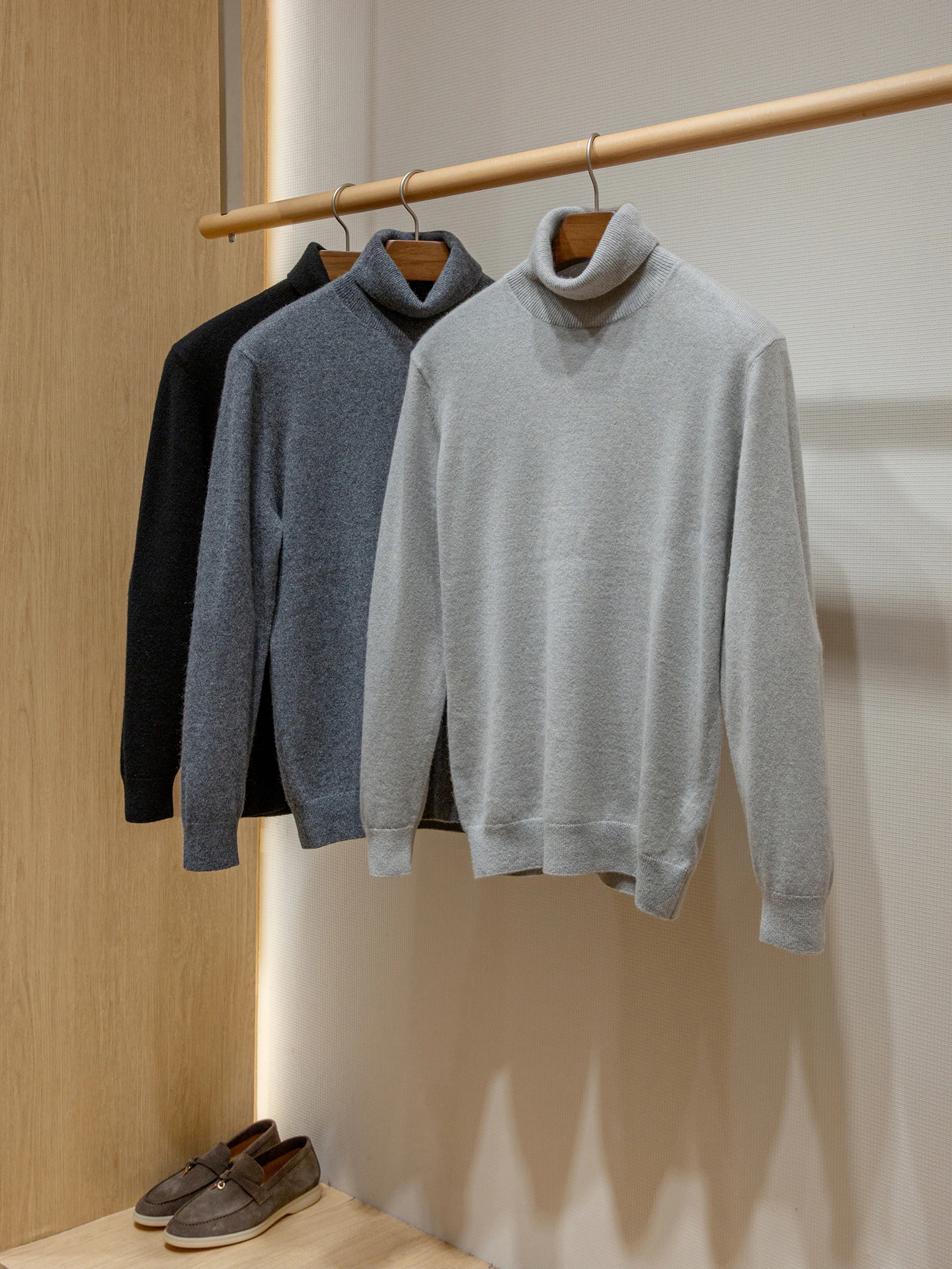 

Мужской трикотажный свитер с высоким воротом, 100% кашемир, модель 0700 LP, теплый, модный, городской стиль, с длинным рукавом, для бизнеса и повседневной носки, цветной